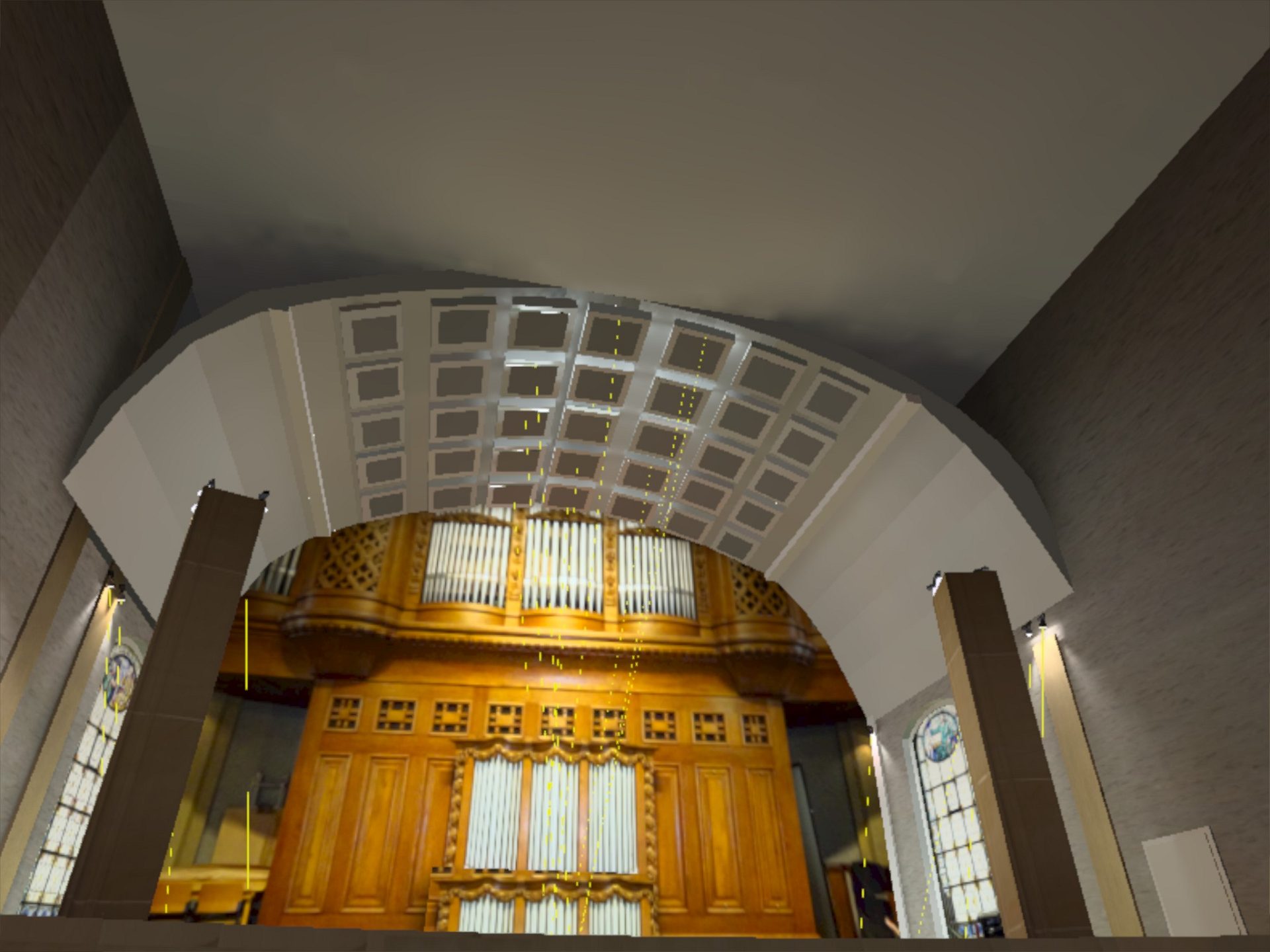 Lichtplanung Orgelempore Chorempore