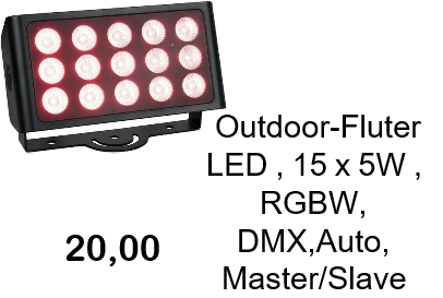 Showtec Cameleon 15x5W Outdoor LED Fluter
