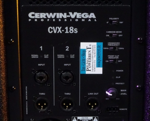 CerwinVega CVX18S Inputs