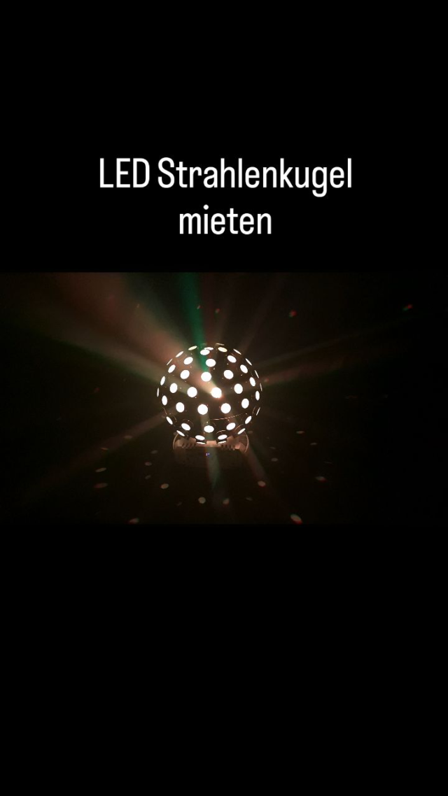LED Strahlenkugel für Deine Party mieten, der musikgesteuerte Sunrise mit integrierten Laser kommt besonders gut mit Nebel zur Geltung. Deine Party wird Klasse mit POWERRENT ®
#Veranstaltungstechnik #mieten #party