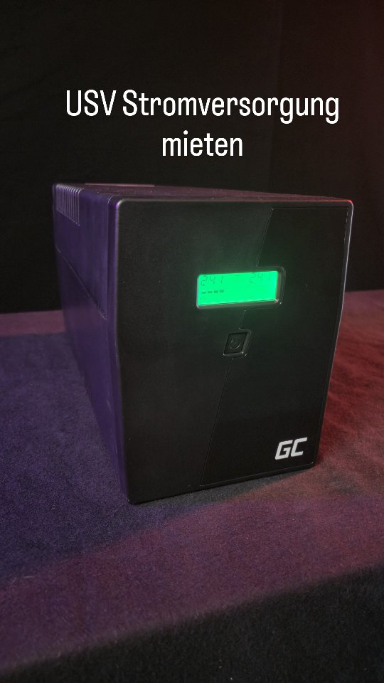 USV - Unterbrechungsfreie Stromversorgung mieten, z. B . um bei Veranstaltungen Digital Mischpulte und Router oder Funk/Interkom Zentralen bei Stromausfall zu puffern.Das spart Zeit des Hochfahrens oder "Handshakings" bzw.hält die Verbindung mit Ordnungsdiensten oder Streaming aufrecht.
#veranstaltungstechnik #mieten
 #usv