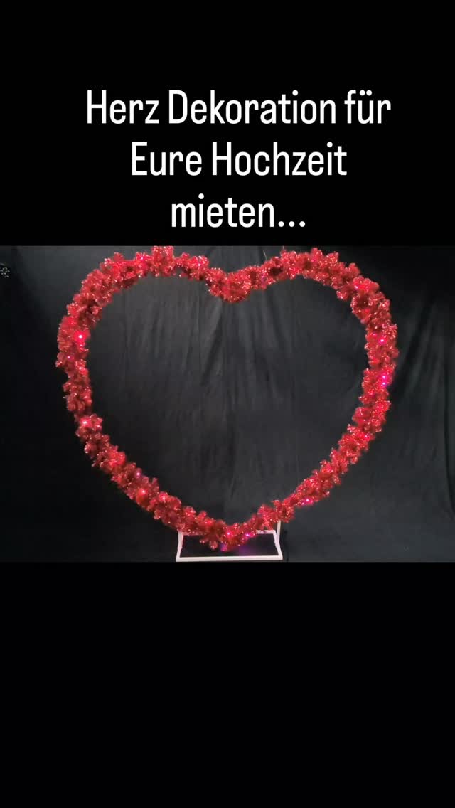 Herz Dekoration für Eure Hochzeit oder Hochzeitsfoto mieten bei POWERRENT ®, 2,20 x 3m groß und ein echter Eye-Catcher, genau wie der LED beleuchtete Rundbogen. 
#veranstaltungstechnik #mieten #hochzeitsdeko #Hochzeit #herz