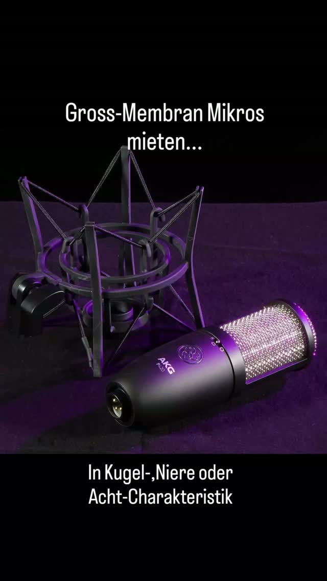 Mikrofone mieten für Deinen Gig, egal, ob Grossmembran Mikrofon AKG PL 420 mit umschaltbarer Charakteristik (Kugel, Niere, Acht) , Supernieren Richtmikrofon Sennheiser ME36  für Dein Rednerpult oder Deinen Vortrag oder Shure SM58 mit Kabel für Deinen Gesang bzw. Shure Beta58 oder Beta87 als Funkmikrofon wireless.
Dein Event wird Klasse mit Veranstaltungstechnik von POWERRENT ®
#mikrofone #ludwigshafengram #mieten #shure #akg