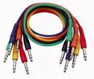 Stereo Patch Kabel 30cm - Gerade Stecker Six Colour Pack