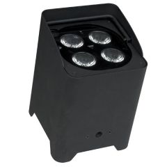 SHOWTEC EVENTLITE 4/10 Q4 Batteriebetriebene Strahler inkl. Wireless DMX, Schwarz