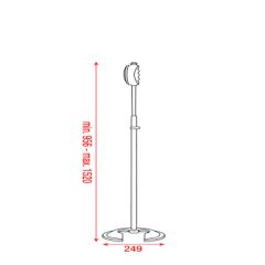Showgear Microphone Pole - Quick Lock ohne Gegengewicht